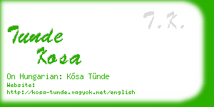 tunde kosa business card